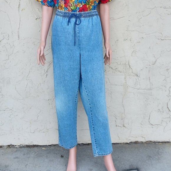 Vintage Petite Drawstring Jeans - Picture 1 of 7